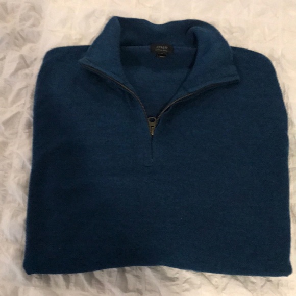 J Crew fine merino wool quarter zip L - Picture 1 of 3